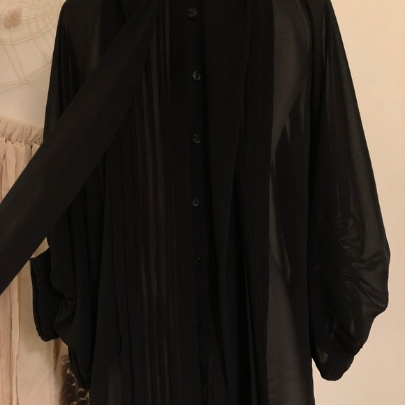 Artisan Deluxe Black Sheer Blouse - Picture 2 of 4